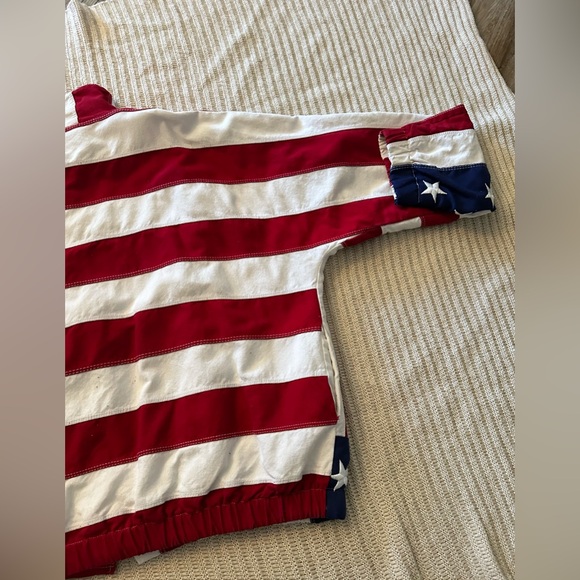 Vtg Limited Edition USA Flag Bomber Jacket American Stripes 90s Patriotic Sz XL - Picture 10 of 15